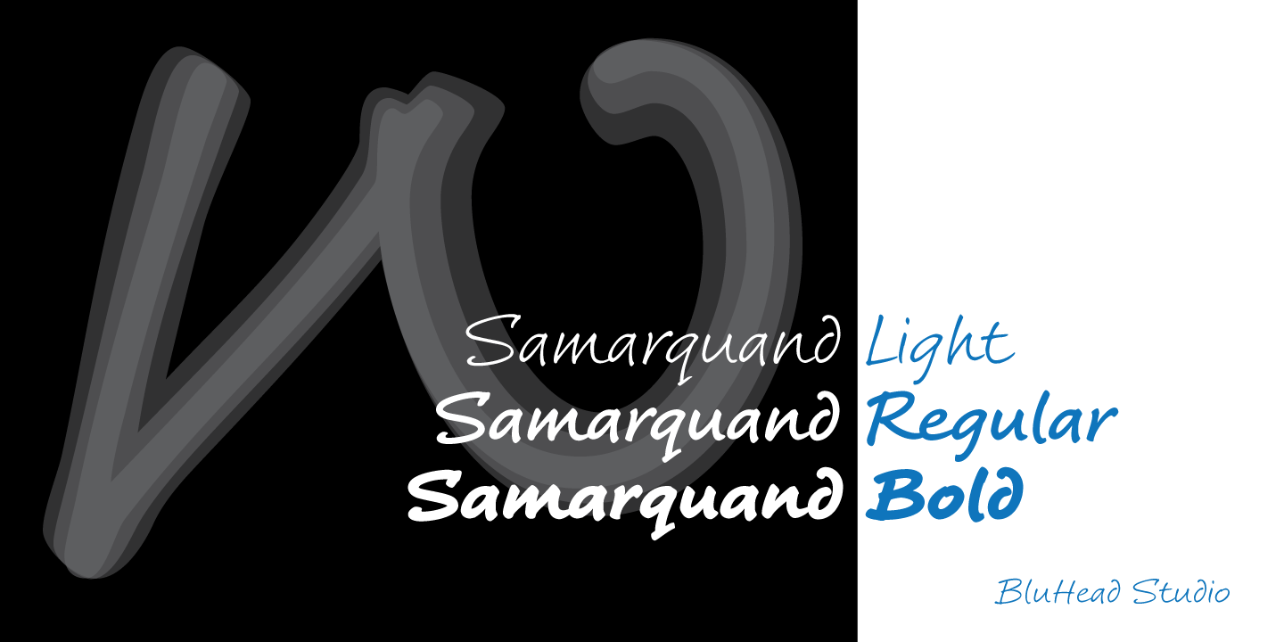 Ejemplo de fuente Samarquand Bold